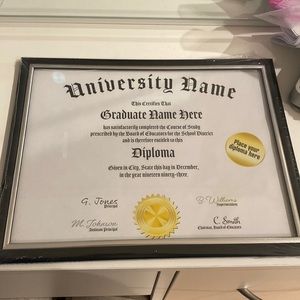 Brand New Diploma Certificate Frame